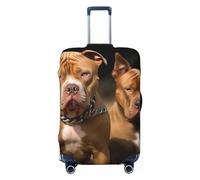 DDTKLSNV Coperture per bagagli da viaggio per valigie, Pitbull Dogs, protezione elastica per valigia, lavabile, antigraffio, adatta per bagagli da 45-81 cm, Nero , XL