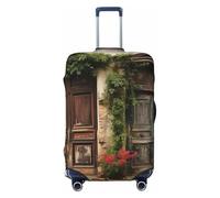 DDTKLSNV Coperture per bagagli da viaggio per valigie, porte di vecchia casa, protezione elastica per valigia, lavabile, antigraffio, copertura per bagagli adatta per bagagli da 45-81 cm, Nero , M