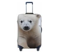 DDTKLSNV Coperture per bagagli da viaggio per valigie, protezione elastica per valigie con orso polare per bambini, lavabile, antigraffio, per valigie da 45-81 cm, Nero , L