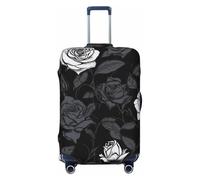 DDTKLSNV Coperture per bagagli da viaggio per valigie, rosa, gotico, elastico, lavabile, antigraffio, per valigie, protezione per bagagli da 45-81 cm, Nero , M