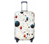 DDTKLSNV Coperture per bagagli da viaggio per valigie, stampa fisica elastica per valigie, lavabile, antigraffio, copertura per bagagli adatta per bagagli da 45-81 cm, Nero , XL