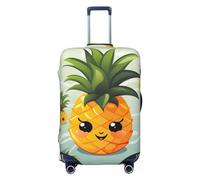 DDTKLSNV Copribagagli da viaggio per valigie, carino ananas elastico per valigia, lavabile, antigraffio, copertura per bagagli adatta per bagagli da 45-81 cm, Nero , L