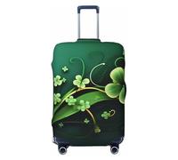 DDTKLSNV Copribagagli da viaggio per valigie, Happy St Patrick'S Day, elastico, lavabile, antigraffio, adatto per bagagli da 45 a 81 cm, Nero , L