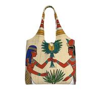 DDTKLSNV Grande borsa tote da donna resistente pieghevole shopping tote bag egiziano sacrifici borsa a tracolla per lavoro spiaggia viaggi