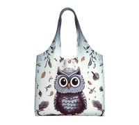 DDTKLSNV Grande borsa tote da donna resistente pieghevole shopping tote bag gufo albero rami borsa a tracolla per lavoro spiaggia viaggi