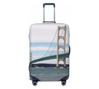 DDTKLSNV Mackinac - Coperture per bagagli da viaggio per valigie, con ponte sospeso, elastico, lavabile, antigraffio, per bagagli da 45,7 a 81,7 cm, Nero , XL