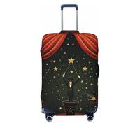 DDTKLSNV Magic Show, copertura elastica per valigia, lavabile, antigraffio, adatta per bagagli da 45-81 cm, Nero , M