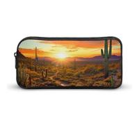 DDTKLSNV Saguaros At Sunset astuccio portapenne grande capacità carino astuccio per trucchi borsa per cosmetici per donne e uomini