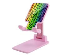 DDTKLSNV Supporto pieghevole per telefono cellulare ad angolo regolabile in altezza Supporto per telefono da tavolo portatile Gay Pride Rainbow Pattern Cradle per cellulare compatibile con tutti gli