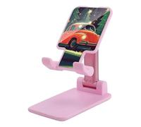 DDTKLSNV Supporto pieghevole per telefono cellulare ad angolo regolabile in altezza Supporto per telefono da tavolo portatile Una culla per cellulare da auto rossa compatibile con tutti gli smartphone