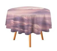 DDTKLSNV Tovaglia rotonda con nuvole, 152 x 152 cm, impermeabile, resistente alle pieghe, antimacchia, lavabile, per picnic, feste, sala da pranzo, decorazione per la casa
