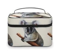 DDTKLSNV Trousse da viaggio portatile con koala e farfalla, borsa per cosmetici con cerniera, organizer per trucchi da donna