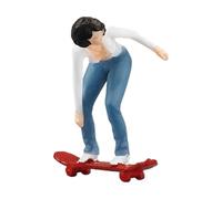 Ddujbtp 1/64 Scala Dipinta A Mano Skateboarder Figura In Miniatura Per Diorami Modelli E Scena Ferroviaria Casa Delle Bambole Decorazione Sabbia Tavolo Scenario Modello di Costruzione