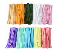Ddujbtp 100 pezzi morbidi pulitori ciniglia steli piegare bastone fuzzy filo colorato sfocato per artigianato aula