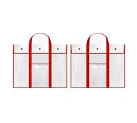 Ddujbtp 2 pratiche borse portaoggetti per poster per artisti e insegnanti, grandi custodie per opere d'arte, Rosso, Organizer per borse