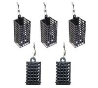 Ddujbtp 5 pz esche da pesca gabbia attrezzatura mangiatoia esche titolare cestino esche mangiatoie dispenser pesca