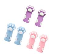 Ddujbtp 6Pcs Cartoon Cats Artiglio Matita Caps Chewingproof Silicone Matita Tip Protector Covers Per Kid Studente Classe Ricompensa Silicone Pen Protector