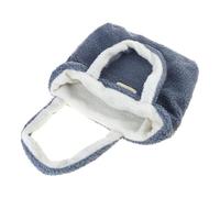 Ddujbtp Borsa a mano alla moda in finta lana d'agnello double face, per autunno e inverno, con grande capacità e design in morbido peluche, grigio, Organizer per borse