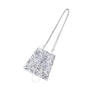 Ddujbtp Borsa a secchiello con paillettes con coulisse borsa a tracolla per donna borsa da sera alla moda borsa a tracolla pochette borsetta, Argento, Organizer per borse