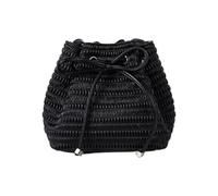 Ddujbtp Borsa a secchiello in pelle con coulisse borsa a tracolla per donna borsa da sera alla moda borsa a tracolla pochette borsetta, Nero , Organizer per borse