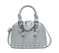 Ddujbtp Borsa a tracolla alla moda in PU con design a rivetto e finitura lucida, Blu, Organizer per borse