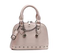 Ddujbtp Borsa a tracolla alla moda in PU con design a rivetto e finitura lucida, rosa, Organizer per borse
