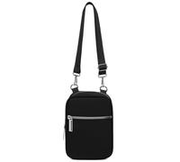 Ddujbtp Borsa a tracolla compatta da uomo, con cerniera, stile casual, per viaggi e uso quotidiano, Nero , Organizer per borse