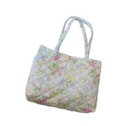 Ddujbtp Borsa a tracolla con stampa floreale, trapuntata, stile francese, borsa per ascella, grande capacità, borsa per la spesa, borsa da scuola per studenti, Pittura a olio., Organizer per borse