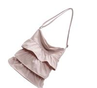 Ddujbtp Borsa a tracolla creativa in tela con design unico pieghettato, borsa a tracolla per donne alla moda in cerca di individualità, rosa, Organizer per borse