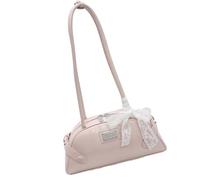 Ddujbtp Borsa a tracolla da donna casual in pelle PU con pizzo borsa da viaggio leggera per spostamenti quotidiani incontri essenziali all'aperto, rosa, Organizer per borse