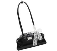 Ddujbtp Borsa a tracolla da donna casual in pelle PU con pizzo borsa da viaggio leggera per spostamenti quotidiani incontri essenziali all'aperto, Nero , Organizer per borse