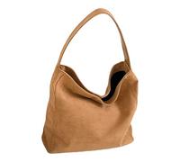 Ddujbtp Borsa a tracolla morbida in finta pelle scamosciata stile coreano per le donne alla moda minimalisti borsa a tracolla singola grande capacità, Albicocca, Organizer per borse