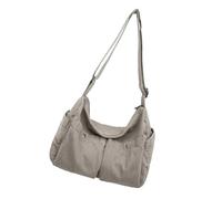 Ddujbtp Borsa messenger in tela, stile retrò, borsa a tracolla, borsa a tracolla, borsa a tracolla, borsa a tracolla per lavoro, viaggi, scuola, unisex, grigio, Organizer per borse