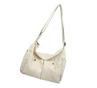 Ddujbtp Borsa messenger in tela, stile retrò, borsa a tracolla, borsa a tracolla, borsa a tracolla, borsa a tracolla per lavoro, viaggi, scuola, unisex, bianco, Organizer per borse