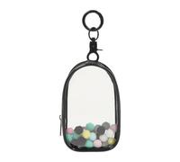 Ddujbtp Borsa trasparente dell'esposizione della bambola del PVC con il keychain per la soluzione pratica e chiara di stoccaggio del raccoglitore di mini figure per il giocattolo, Nero , Organizer per