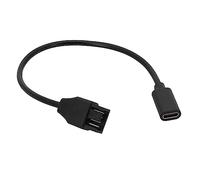Ddujbtp Cavo di prolunga da 20 cm di tipo C a 3 pin 4 pin per ventola di raffreddamento per computer con adattatore convertitore cavo adattatore