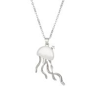 Ddujbtp Collana con ciondolo a medusa unica con finitura satinata, collana dolce e fresca ragazza regolabile per clavicola gioielli per le donne collana con ciondolo medusa, Misura unica, come
