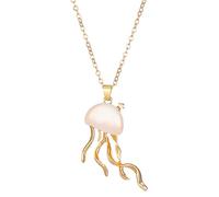 Ddujbtp Collana con ciondolo a medusa unica con finitura satinata, collana dolce e fresca ragazza regolabile per clavicola gioielli per le donne collana con ciondolo medusa, Misura unica, come