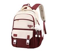 Ddujbtp Elegante zaino a blocchi di colore con fascino unico a forma di nuvola per viaggi, scuola e uso quotidiano, borsa per libri scolastici in nylon di grande capacità, Porpora, Organizer per borse