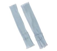 Ddujbtp Manicotti leggeri da esterno con design increspato che blocca il sole per sport e viaggi, ciclismo, corsa, parasole per braccio regolabile, Grigio blu, Taglia unica