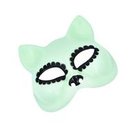 Ddujbtp Masquerade Glowing Cats Face Mezza Viso Decorazione di Halloween Per Donne Uomini Masquerade Halloween LED Light Up