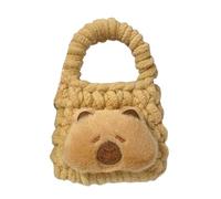 Ddujbtp Mini Capybara Portachiavi, custodia morbida pelosa per auricolari, con design a forma di orsetto, per bambini e ragazzi, Stile 07, Organizer per borse