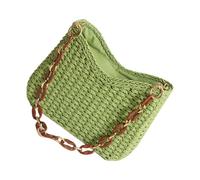 Ddujbtp Piccola borsa da donna tessuta a mano borse sotto le ascelle borse quadrate borsa da viaggio vacanza borsa a tracolla per vacanze al mare, Verde, Organizer per borse