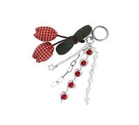 Ddujbtp Portachiavi a forma di ciliegia, alla moda, con perle, cuore, stella, portachiavi, ornamento da appendere, portachiavi per auto, decorazione per borse, Q1765 1, Organizer per borse