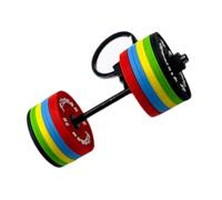 Ddujbtp Portachiavi alla moda in robusto PVC con bilanciere, accessorio per gli appassionati di fitness e amanti del bodybuilding, regalo per appassionati di fitness