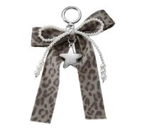 Ddujbtp Portachiavi con fiocco per donne e ragazze stampa leopardata accessori per borse fascino per donne portachiavi in lega ciondolo borse moda, C, Organizer per borse