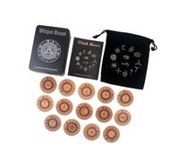 Ddujbtp Runico in legno fatto a mano con strumento di divinazione per viaggiatori e collezionisti di storia, divinazione in legno sostenibile