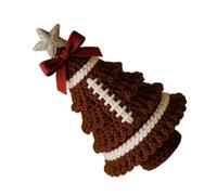 Ddujbtp Set di albero di Natale fatto a mano all'uncinetto per la decorazione domestica con istruzioni dettagliate istruzioni uncinetto e filato filato albero di Natale Set