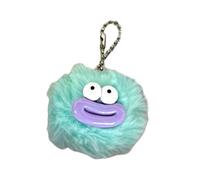 Ddujbtp Simpatico ciondolo a forma di palla pelosa a forma di bocca di salsiccia con ciondolo a forma di palline in peluche morbido per borsa, Verde, Organizer per borse