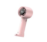 Ddujbtp Ventilatore elettrico portatile con display digitale a LED, batteria da 1200 mAh, ricaricabile tramite USB, per escursionismo, campeggio e uso quotidiano